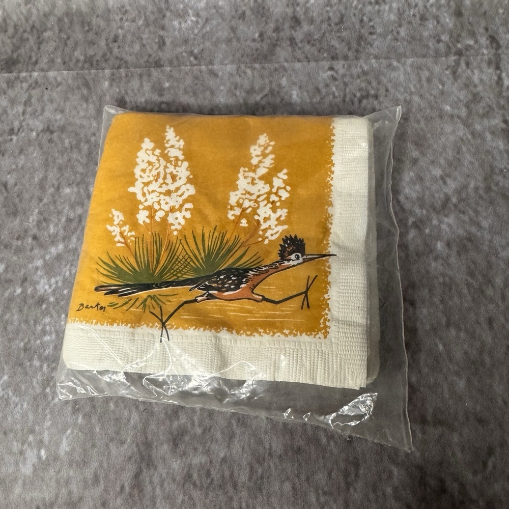 VTG NOS Monogram of California San Francisco Road Runner Cocktail Napkins